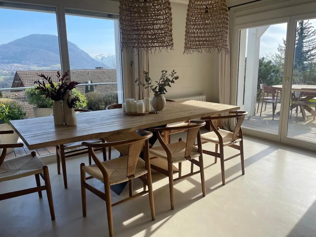Maison En Bois Avec Piscine Chauffee Et Vue Panoramique Argonay Villa